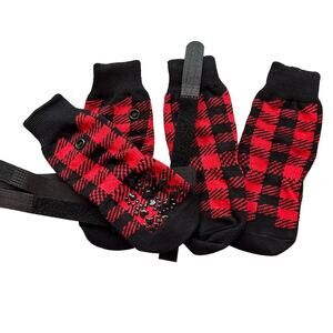 New 4 warm pet socks size medium